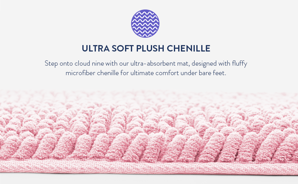 Ultra Soft Chenille Bathroom Rugs