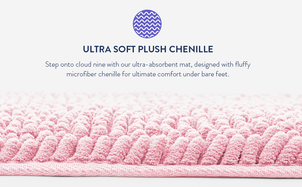 Ultra Soft Chenille  Bathroom Rugs