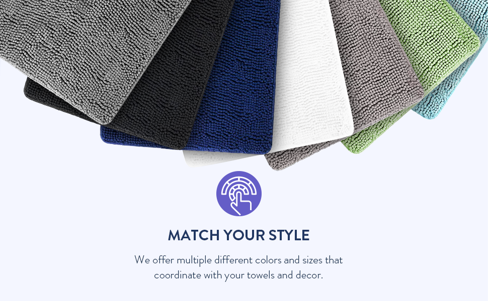 Ultra Soft Chenille Bathroom Rugs