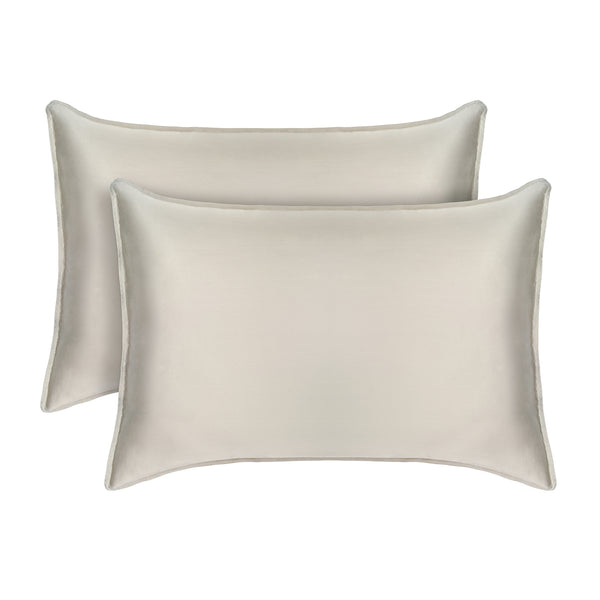 Nude Beige 2PACK Organic Bamboo Pillowcases best organic bamboo pillowcase for hair and skin
