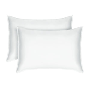 Cool White 2PACK Organic Bamboo Pillowcases best organic bamboo pillowcase for hair and skin