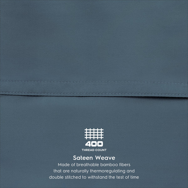 Slate Blue 2PACK Organic Bamboo Pillowcases best organic bamboo pillowcase for hair and skin