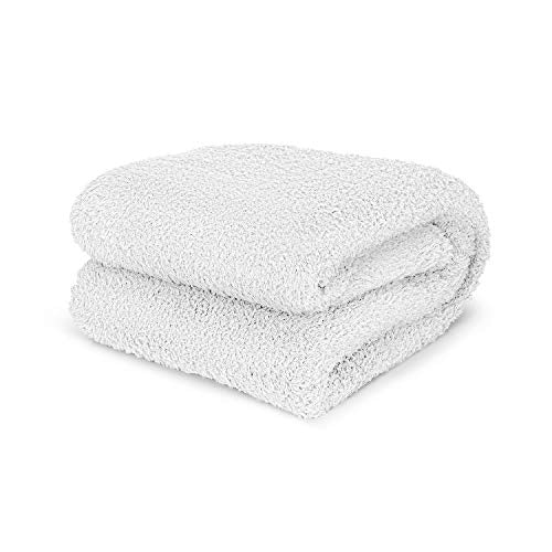 Cool White Feathery Throw Blanket Queen best plush fluffy fleece blankets and throws for couch, bed, and living room