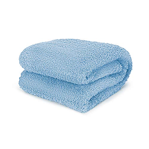 Sky Blue Feathery Throw Blanket Queen best plush fluffy fleece blankets and throws for couch, bed, and living room