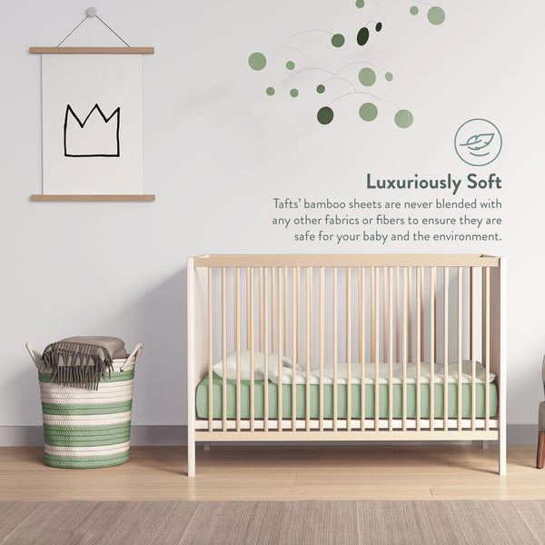Sage Green Pure Organic Bamoo Crib Sheets best pure organic bamboo sheets for baby