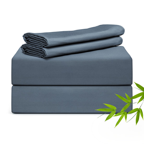 Slate Blue Pure 100% Organic Bamboo best organic bamboo for sleep