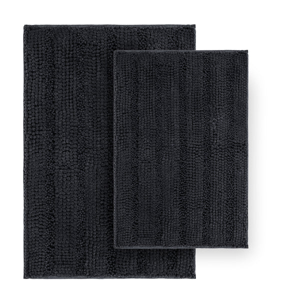 Striped Chenille Bathroom Rugs