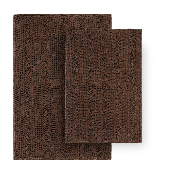 Striped Chenille Bathroom Rugs