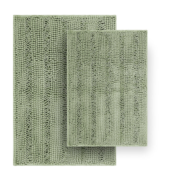 Striped Chenille Bathroom Rugs