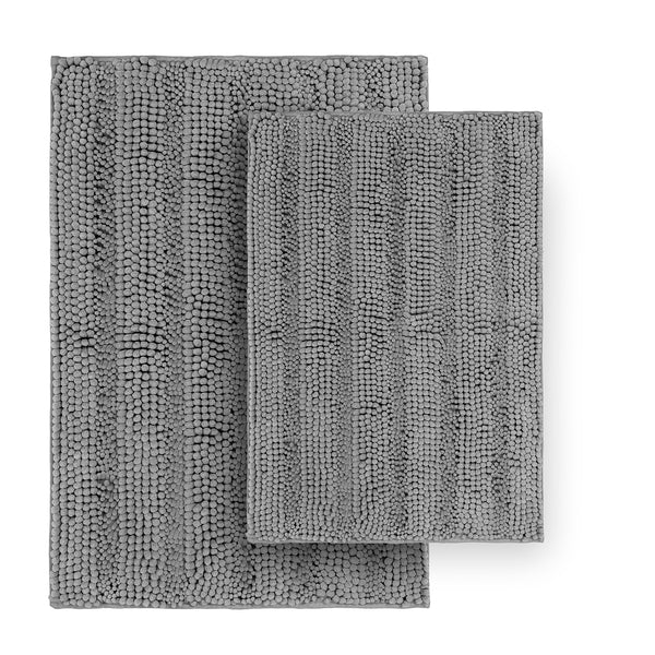 Striped Chenille Bathroom Rugs