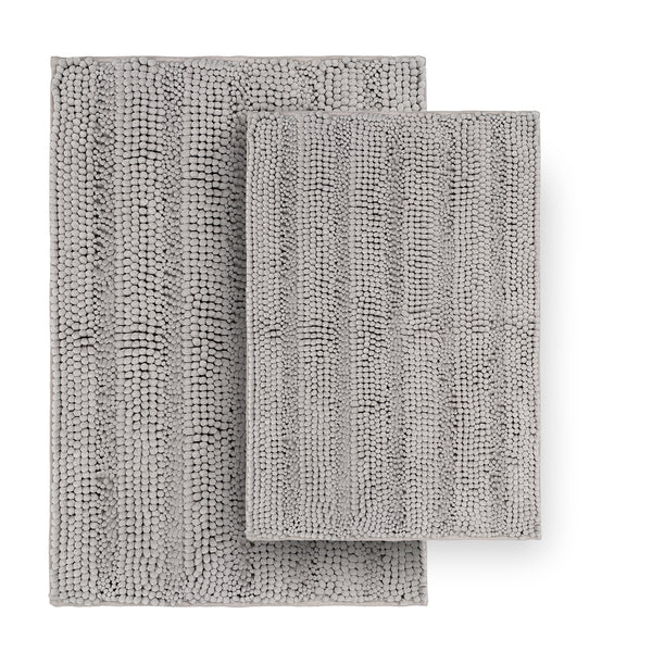 Striped Chenille Bathroom Rugs