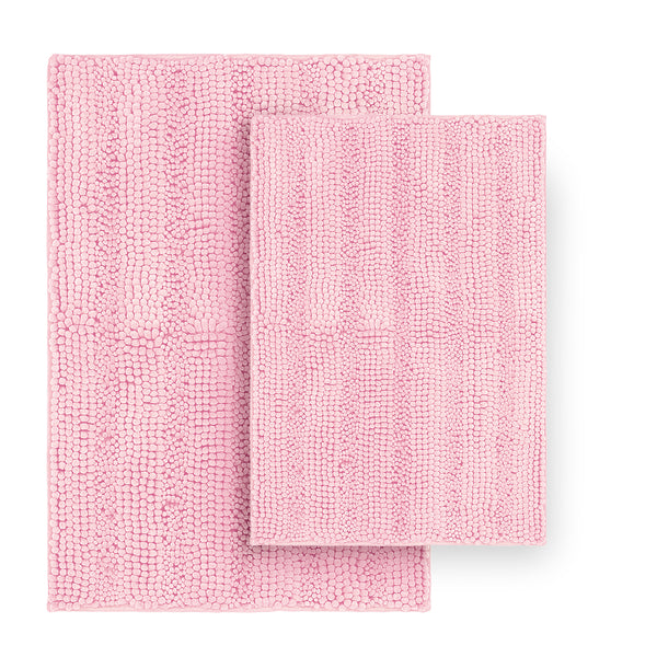 Striped Chenille Bathroom Rugs