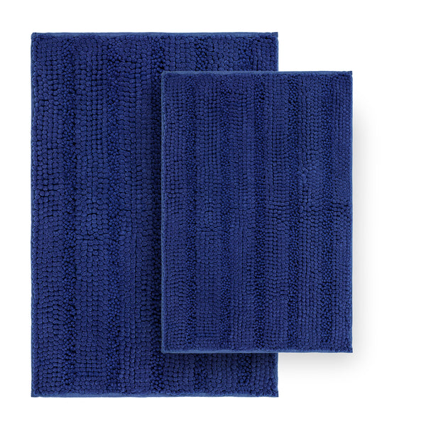 Striped Chenille Bathroom Rugs