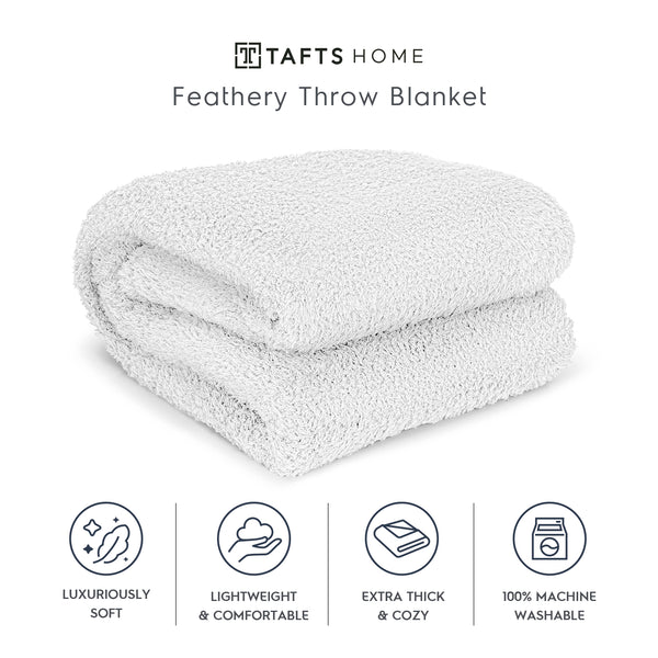 Cool White Feathery Throw Blanket throw size best plush fluffy fleece blankets and throws for couch, bed, and living room