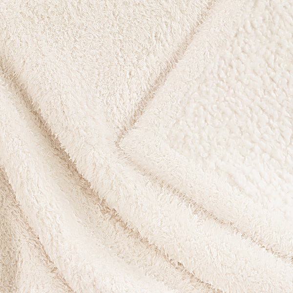 Ivory White Feathery Throw Blanket throw size best plush fluffy fleece blankets and throws for couch, bed, and living room