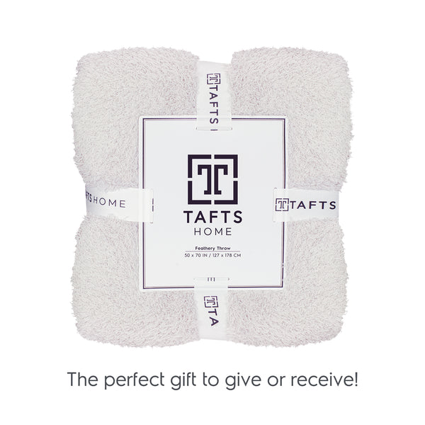 Light Grey Feathery Throw Blanket throw size best plush fluffy fleece blankets and throws for couch, bed, and living room