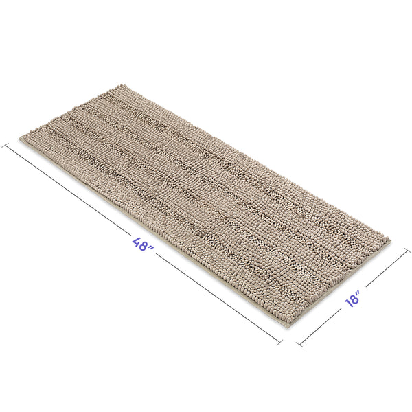 Striped Chenille Bathroom Rugs