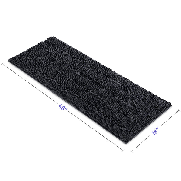 Striped Chenille Bathroom Rugs