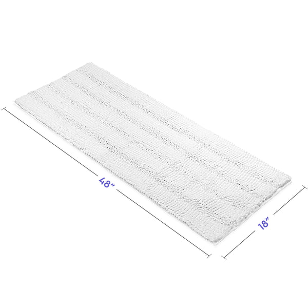 Striped Chenille Bathroom Rugs