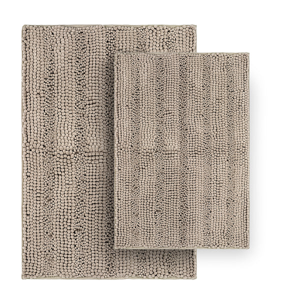 Striped Chenille Bathroom Rugs