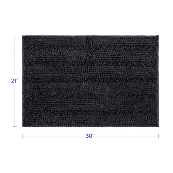 Striped Chenille Bathroom Rugs