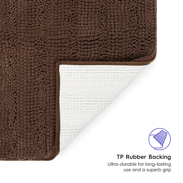 Striped Chenille Bathroom Rugs