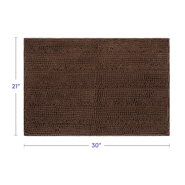 Striped Chenille Bathroom Rugs