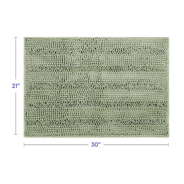 Striped Chenille Bathroom Rugs