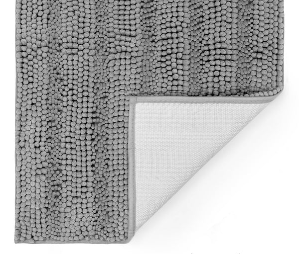 Striped Chenille Bathroom Rugs