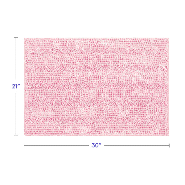 Striped Chenille Bathroom Rugs