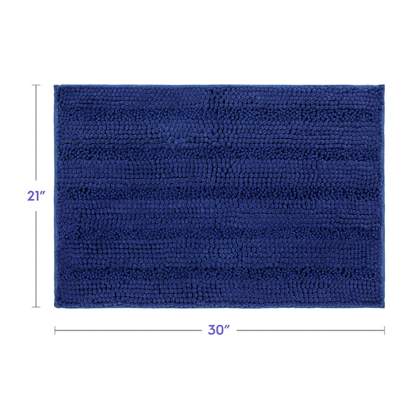 Striped Chenille Bathroom Rugs