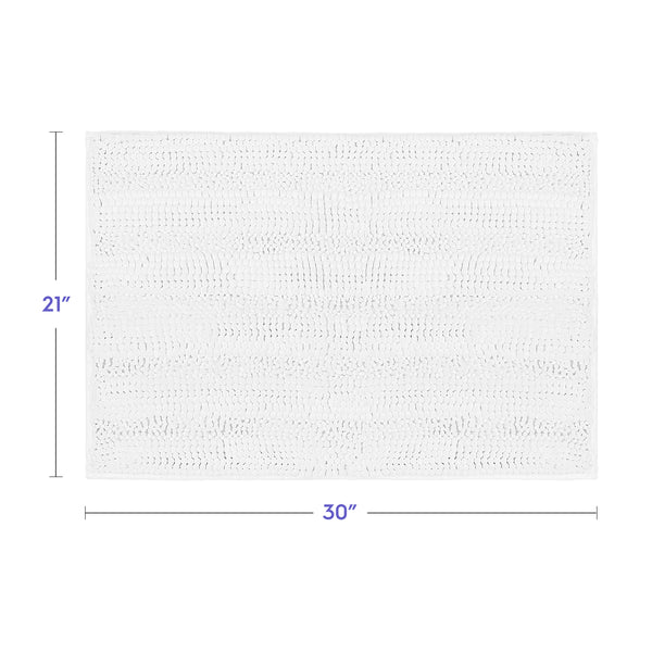 Striped Chenille Bathroom Rugs