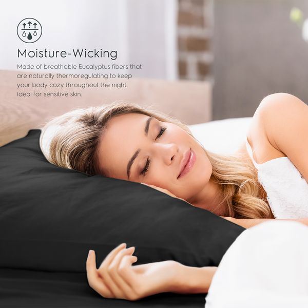 Midnight Black Eucalyptus Sheets best eucalyptus sheets for skin