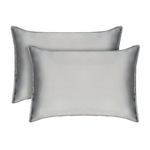 Space Grey 2PACK Organic Bamboo Pillowcases best organic bamboo pillowcase for hair and skin