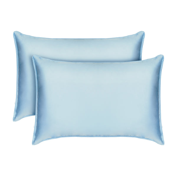 Sky Blue 2PACK Organic Bamboo Pillowcases best organic bamboo pillowcase for hair and skin