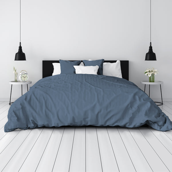 Slate Blue Pure Organic Bamoo Duvet Sheets best pure organic bamboo duvet sheets for skin