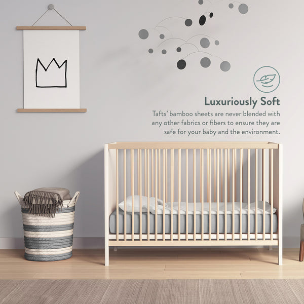 Space Grey Pure Organic Bamoo Crib Sheets best pure organic bamboo sheets for baby