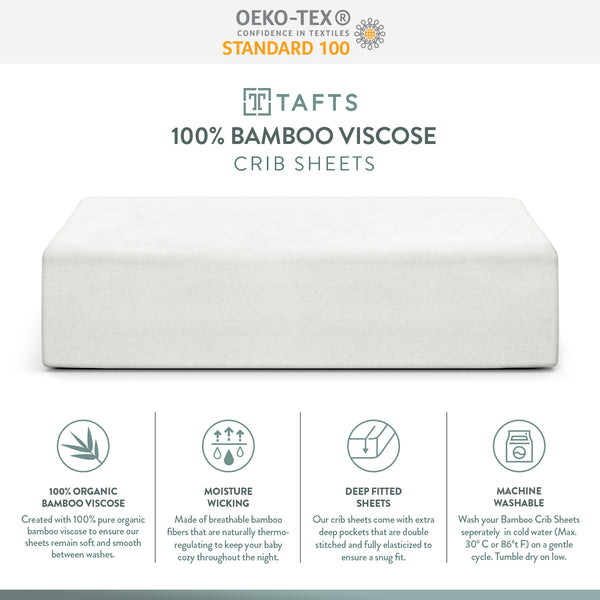 Ivory White Pure Organic Bamoo Crib Sheets best pure organic bamboo sheets for baby