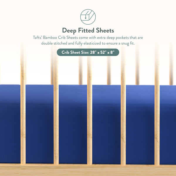Navy Blue Pure Organic Bamoo Crib Sheets best pure organic bamboo sheets for baby