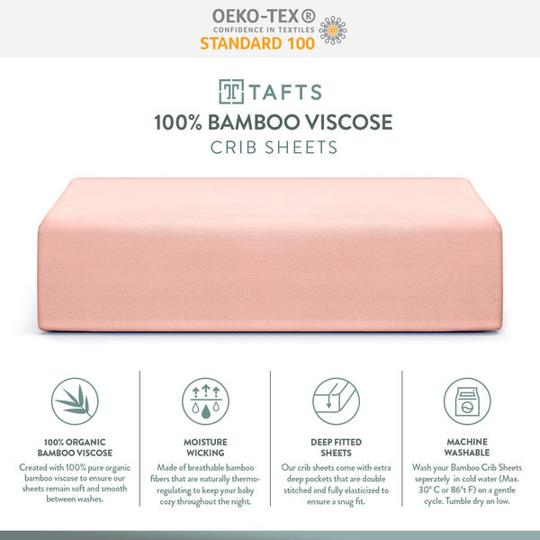 Pale Blush Pure Organic Bamoo Crib Sheets best pure organic bamboo sheets for baby