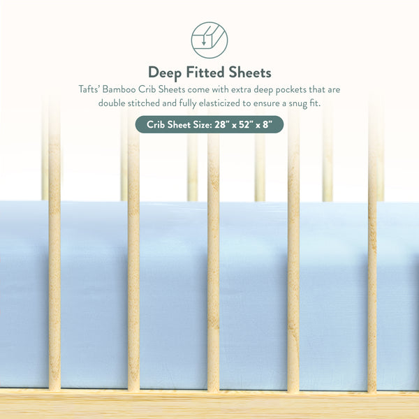 Sky Blue Pure Organic Bamoo Crib Sheets best pure organic bamboo sheets for baby