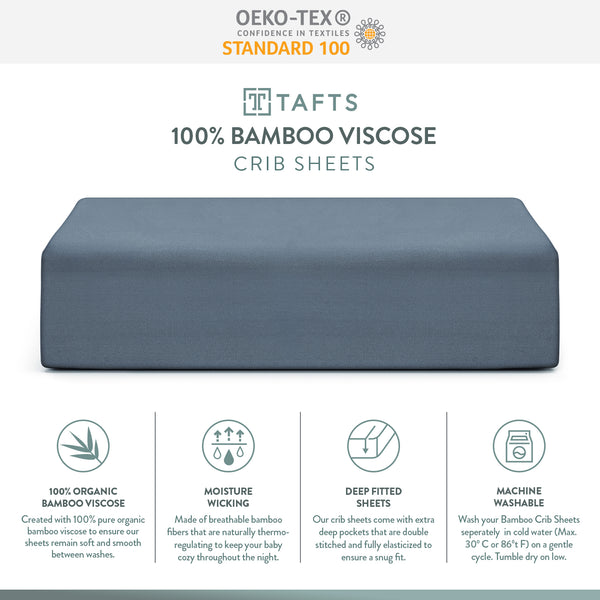 Slate Blue Pure Organic Bamoo Crib Sheets best pure organic bamboo sheets for baby