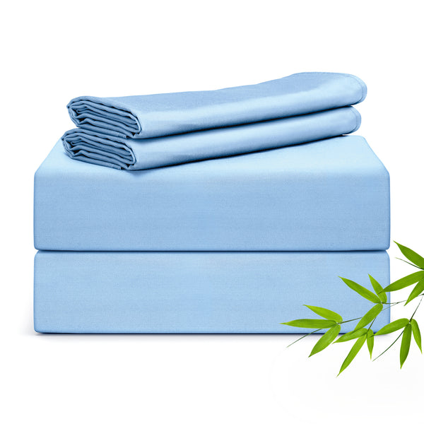 Sky Blue Pure 100% Organic Bamboo best organic bamboo for sleep