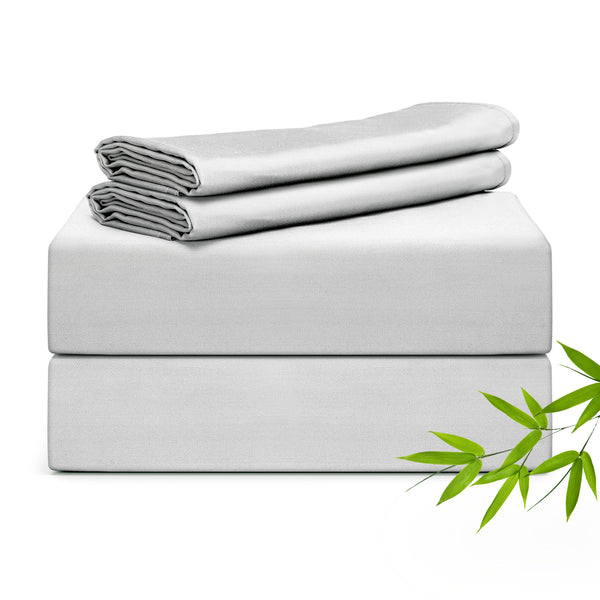 Light Grey Pure 100% Organic Bamboo best organic bamboo for sleep